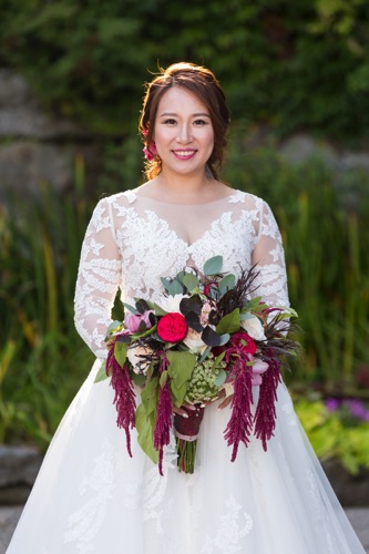 Bride and Bouquet